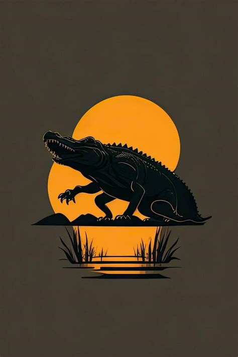 Crocodile Silhouette Stock Photos, Images and Backgrounds for Free Download