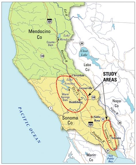 Map Of Sonoma California Area | Printable Maps