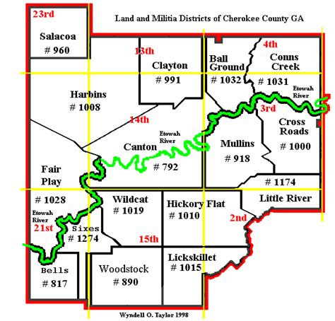 Map Of Cherokee County Ga - Maping Resources