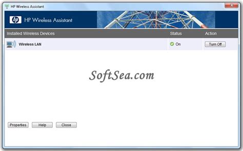 HP Wireless Assistant Screenshot