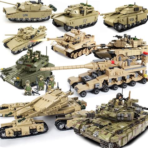 KAZI Compatible legoed Tank german ww2 Tiger M1A2 sets military model ...