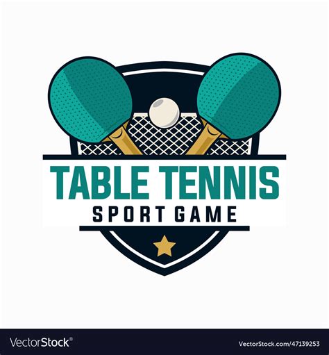 Table tennis sport template Royalty Free Vector Image