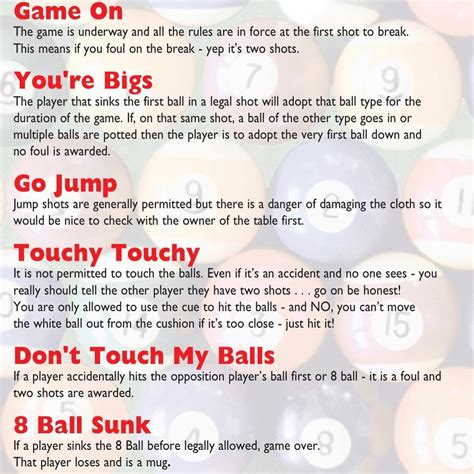 8 Ball Pool Rules Printable