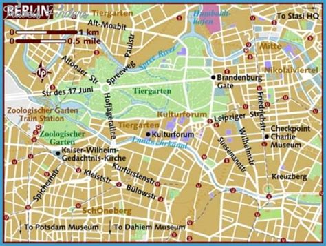 Berlin Map Tourist Attractions - TravelsFinders.Com