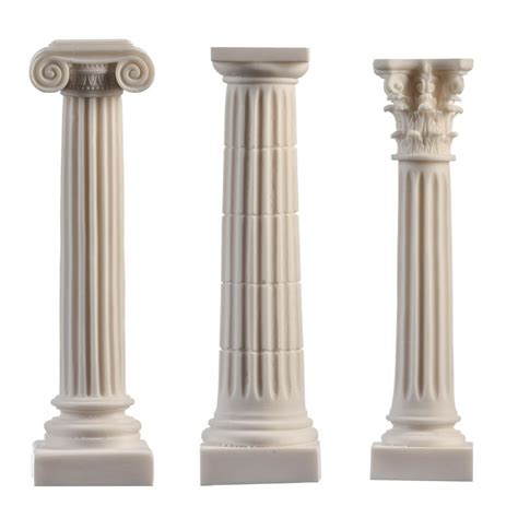 Juego 2 columnas griegas Ionic & Corinthian Estilo Pilar Pedestal Decor ...