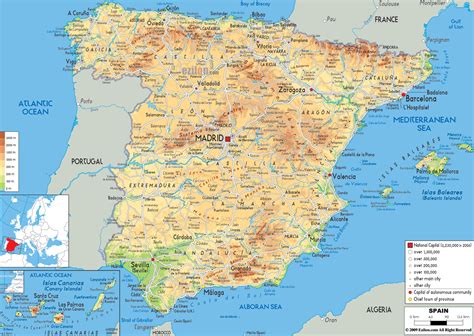 Maps of Spain | Detailed map of Spain in English | Tourist map (map of ...