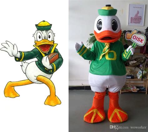 ohlees actual real picture High Quality Oregon Duck Mascot Costume ...