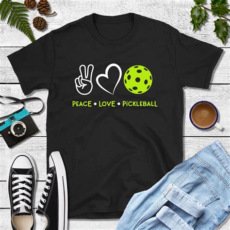 Peace Love Pickleball TShirt Pickleball Gift Tee Apparel Gear | Etsy in ...