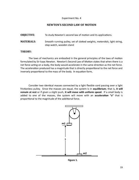 Experiment 4 Newton'S Second LAW (G5) - Experiment No. 4 NEWTON’S ...