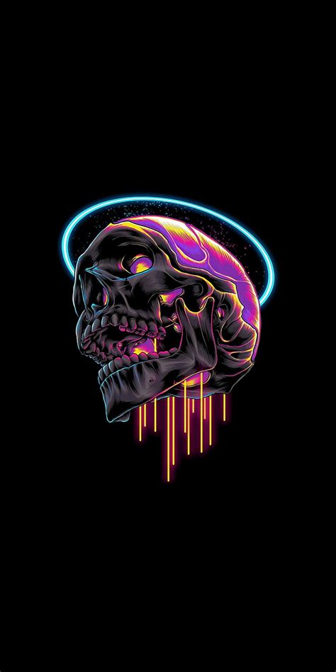 Drip Skull, electric blue, art HD phone wallpaper | Pxfuel