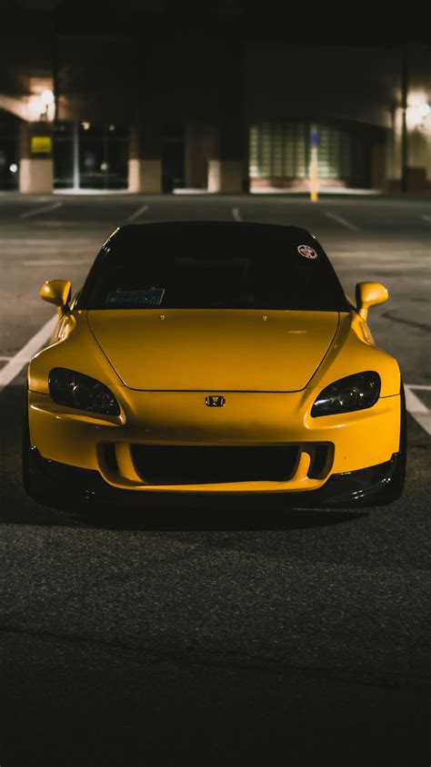 yellow Honda S2000 honda s2000 #honda #yellow front view #car #5K # ...