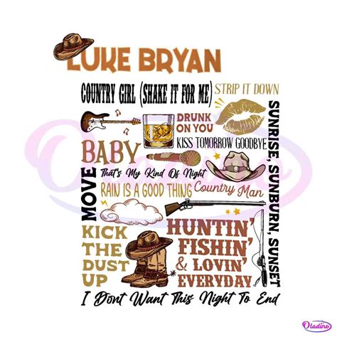 Luke Bryan Country Girl Shake It For Me SVG Cutting File - Oladino