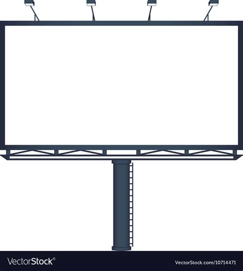 Blank billboard Royalty Free Vector Image - VectorStock