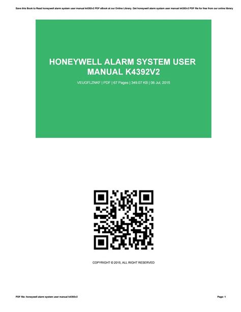 Honeywell alarm system user manual k4392v2 by JamesMannino4747 - Issuu