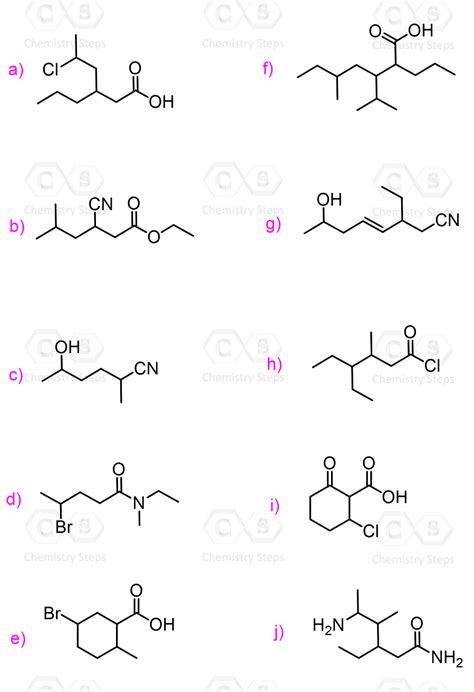 IUPAC Nomenclature Practice Problems - Chemistry Steps