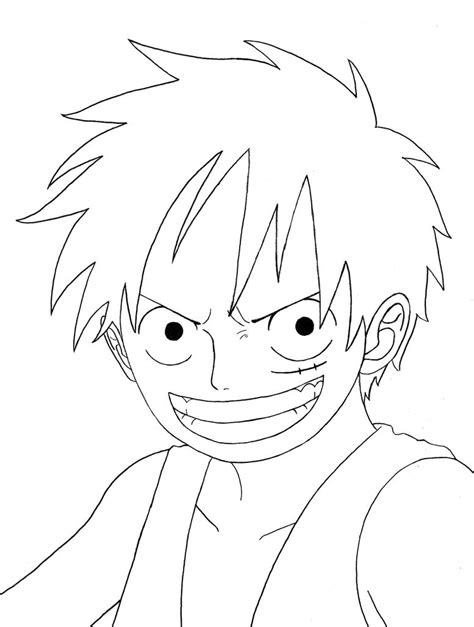 Luffy Lineart Lapiz Zoro Goku Barbe Malvorlagen Dessins Bateau Sketch ...