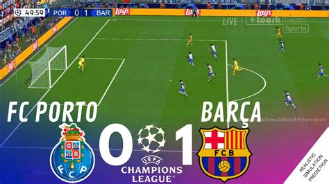 FC PORTO vs. FC BARCELONA [0-1] HIGHLIGHTS • Video Game Simulation ...