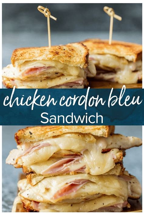 Chicken Cordon Bleu Sandwich Recipe - The Cookie Rookie®