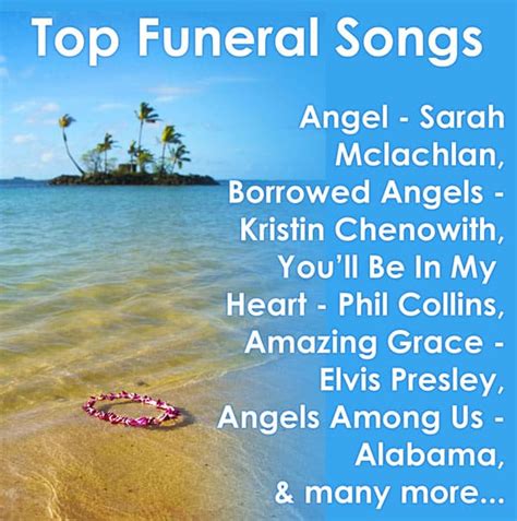 Funeral Songs, memorial service songs and lyrics, Life Celebration music.