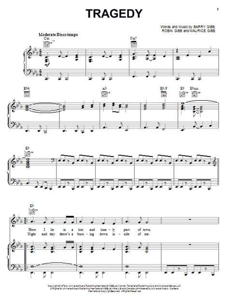 Tragedy | Sheet Music Direct