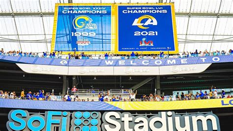 Rams Unveil Super Bowl LVI Championship Banner At SoFi Stadium in 2022 ...