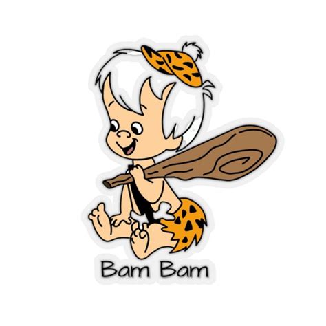 Bam Bam. Kiss-Cut-sticker. De vuurstenen. Tekenfilm. Cadeau - Etsy ...