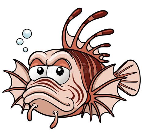 Lionfish cartoon stock vector. Illustration of poisonous - 30094020