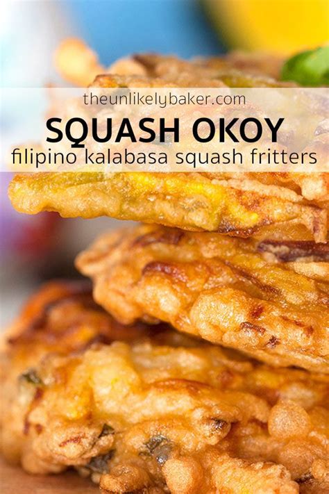 Squash Okoy (Filipino Kalabasa Fritters) | Okoy recipe, Vegetable ...