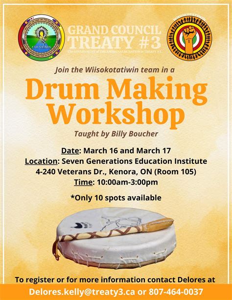 Drum Making Workshop (Registration Full) - Grand Council Treaty #3