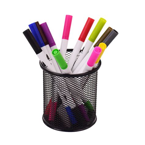 HOMEGEEK Mesh Pen Pencil Holder Metal Pen Organizer Storage Stationery ...