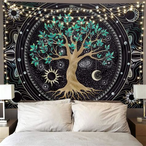 Amazon.com: FLY SPRAY Aesthetic Tree of Life Tapestry Trippy Tapestry ...