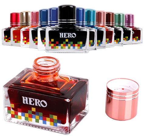 Fountain pen ink Original HERO 40ml glass bottle ink for Fountain pens ...