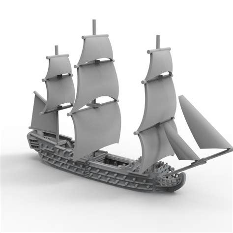 3D Printable HMS Ajax (Ajax class) by Saturnalia STUDIOS