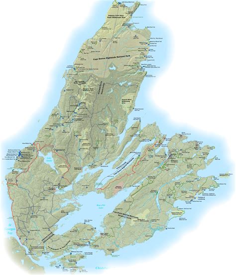 Cape Breton Island Trail Map - Cape Breton Island • mappery