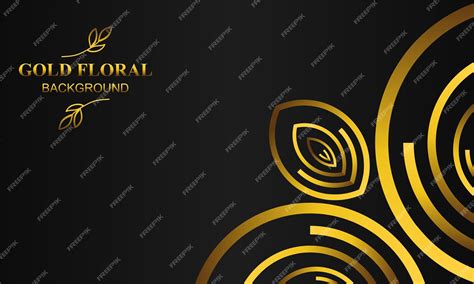 Premium Vector | Elegant gold floral background with floral and leaf ...