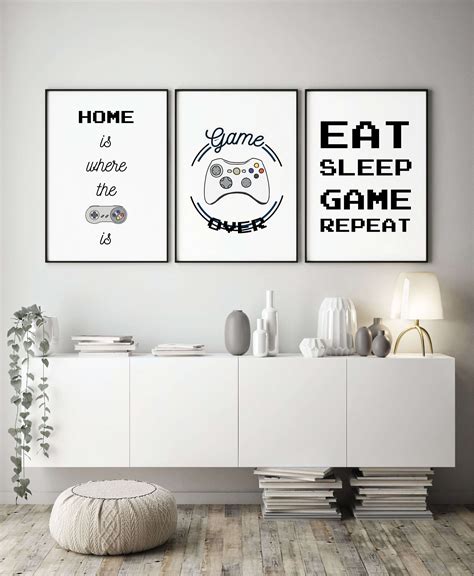 Gaming Room Wall Art Inspiration | camaxid.com | Gamer room decor ...