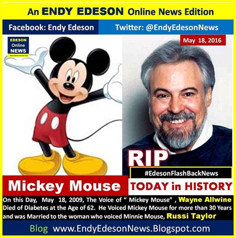 Edeson Online News: ENTERTAINMENT NEWS: The actor Who Mickey Mouse Uses ...