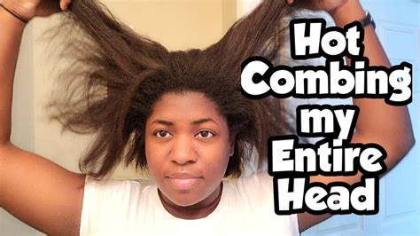 USING A STRAIGHTENING COMB (HOT COMB) ON MY ENTIRE HEAD 🌟 transitioning ...