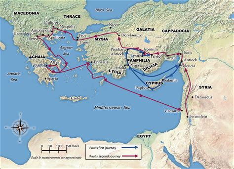 Paul S Missionary Journey Map Printable Maps Of Pauls Missionary ...