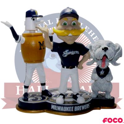 Milwaukee Brewers Triple Mascot Bobblehead | Milwaukee brewers, Bobble ...