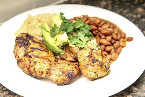 Pollo Asado with Rice & Beans