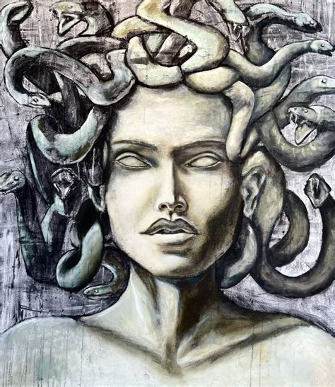 Medusa Painting by Viridiana Roche | Saatchi Art