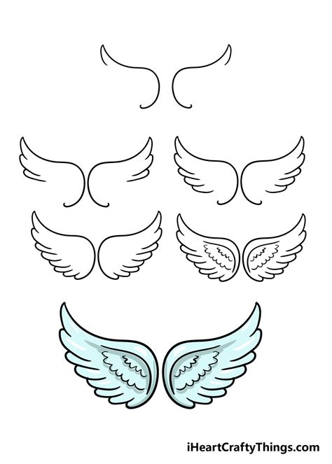 Angel Wings Drawing - How To Draw Angel Wings Step By Step