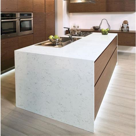 STONEMARK 4 in. x 4 in. Quartz Countertop Sample in Fairy White P-QSL ...