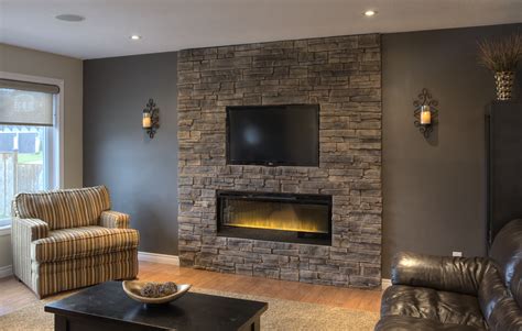 Diy faux stone- Fusionstone.ca | Accent walls in living room, Living ...