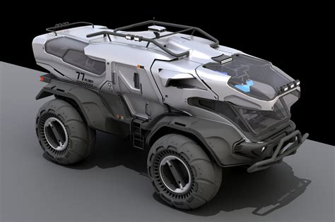 ArtStation - 3d concept sci fi vehicle