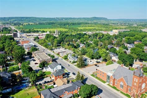 Aerial View of Milton, Ontario, Canada Stock Image - Image of ontario ...