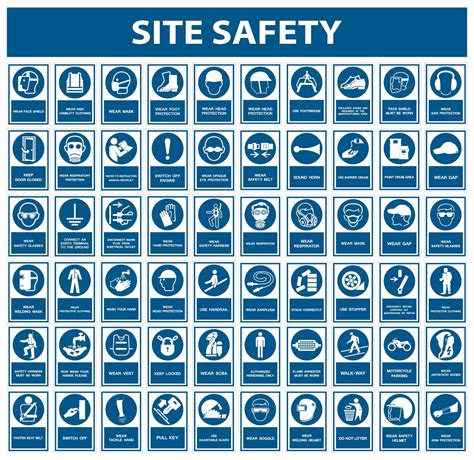 Safety PPE Must Be Worn Sign Set 693735 Vector Art at Vecteezy