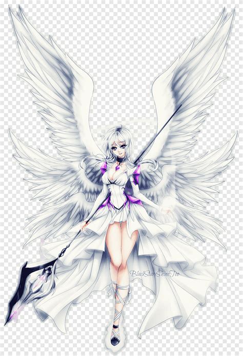 Anime Girl Angel Wings Drawing