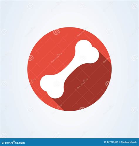 Dog Bone Icon Isolated on White Background. Vector Illustration Stock ...